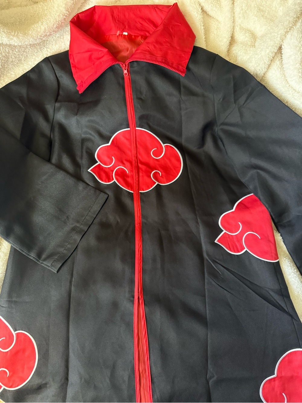 Naruto Black and Red Akatsuki-Inspired Cloak Jacket #Naruto